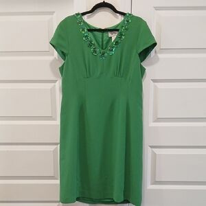 New Bob Mackie Green Clover Sequin Detail Dress Size 14